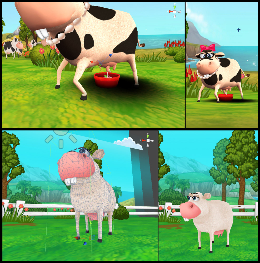 Not everyday you get to do a 'cow being milked squirt VFX.  Not any day since, that's for sure.